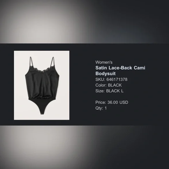 Abercrombie & Fitch Black Lace Bodysuit - Picture 5 of 5